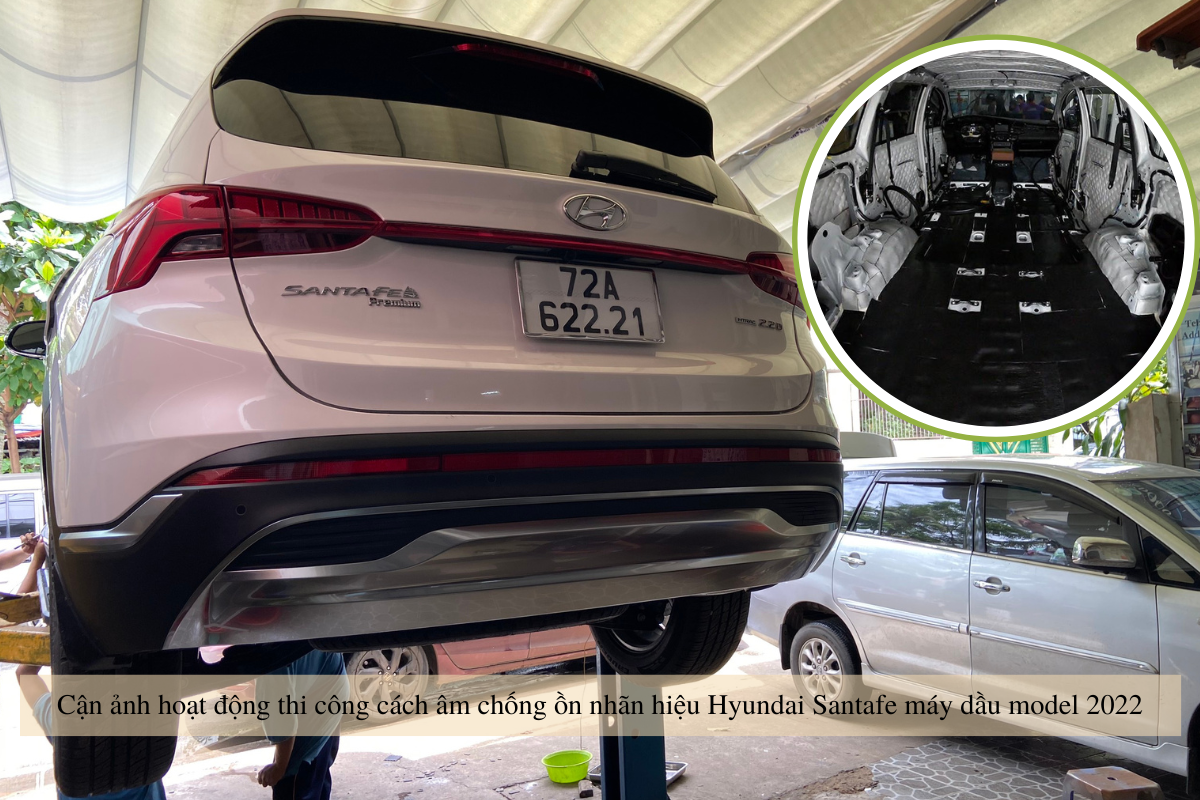 🚗 CÁCH ÂM CHỐNG ỒN CHUYÊN SÂU CHO HYUNDAI SANTAFE MÁY DẦU – GIẢI PHÁP CẦN THIẾT CHO MỌI CHỦ XE